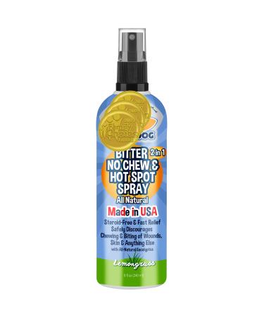 Bodhi Dog Bitter 2-in-1 chewing and hotspot spray natural anti-coating better than bitter apple safe on skin wounds and most surfaces made in the USA no chewing 8 oz