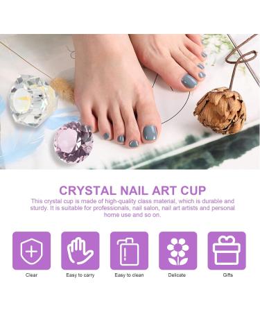 FRCOLOR Glass Nail Dish monomer bowl diamond Bowl bowl White Glass Dappen Dish 5.5x5.5cmx3pcs Pinkx3pcs - Buy Online on SooperMarket.com
