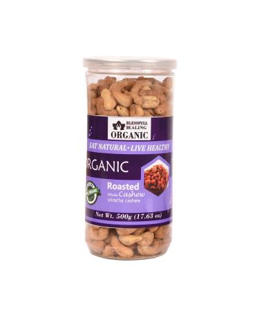 Blessfull Healing Organic Natural Vegan Sriracha Roasted Whole Cashew Nuts Crunchy Kaju 500 Gram