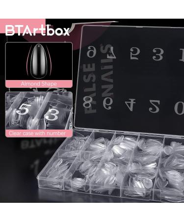 Shop Bartbox 500 Almond Nail Tips - Medium Full Cover Clear Acrylic for Gel Nails 10 Sizes - Perfect for Salons & DIY Nail Art - Buy Online on SooperMarket.com