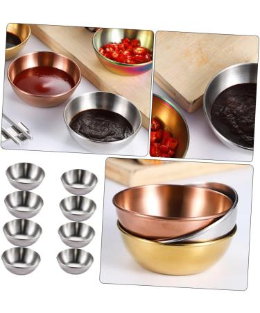 MAGICLULU 24 Pcs Silver Sauce Dish Dipping Sauce Seasoning Dish Stainless Steel 9x9cmx3pcs Silverx3pcs - Buy Online on SooperMarket.com