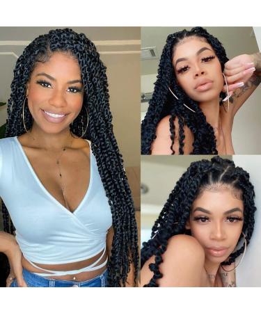 7 Packs Passion Twist Hair 18 inch Water Wave Crochet Braids Hair Extension Long Bohemian Locs Hair Spring Twist hair Braiding Hair Fluffy Twist Crochet Braids Hair Synthetic Hair Extension(22Strands/Pack) 18 Inch (Pack of…
