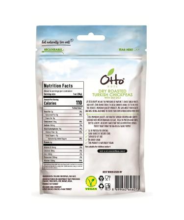 Otto Nuts - Dry Roasted Turkish Chickpeas with Sea Salt | Non-GMO Vegan Snack | High Protein 5.5 OZ Resealable Bag - Buy Online on SooperMarket.com