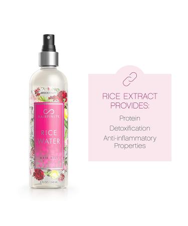 Hairfinity Rice Water Hair Mist - Growth Formula for Damaged, Curly & Dry Hair - 8oz, SiliconeSulfate Free - Buy Online on SooperMarket.com