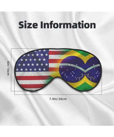 SSIMOO American & Brazilian Flags Soft Sleep Eye Mask - Breathable Eye Patch for Travel & Relaxation | Perfect for Females - Buy Online on SooperMarket.com