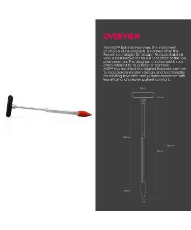 MDF Babinski Neurological Reflex Hammer with Pointed Tip - Free-Parts-for-Life & Lifetime Warranty - Black (MDF535-11) - Buy Online on SooperMarket.com