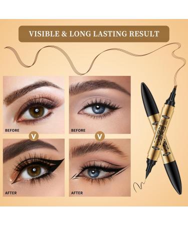 Shop 2-in-1 Magic Eyebrow Pencil | 2024 Upgraded Waterproof Microblading Pen - Light Brown & Black - Buy Online on SooperMarket.com