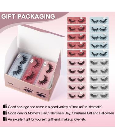 MAGEFY 20 Pairs Faux Mink Eyelashes Set | Natural to Dramatic Long Styles | Handmade, Reusable, Soft Fake Lashes | Glitter Portable Boxes | 16mm-20mm | 20 Pairs-4 Styles - Buy Online on SooperMarket.com
