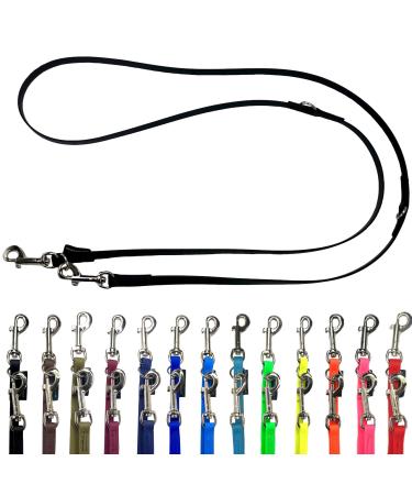 Biothane dog linen small dogs / large dogs adjustable 2m / 2.40m / 2.80m / 3.50m / 5m silver hook 9mm / 13m m / 16mm (5m x 9mm black) 5m x 9mm black