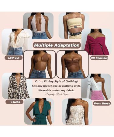 XL Breast Lift Tape for A-G(DD) Cup Brown - BoobTape for Large Breasts, Body & Athletic Support with Nipple Cover - Booby Tape Solution - Buy Online on SooperMarket.com