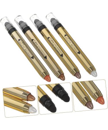 NOLITOY 4pcs Highlighter Eyeshadow Pencil Shimmer Eyeshadow Glitter Eye Shadow Makeup Pencil Plastic - Buy Online on SooperMarket.com