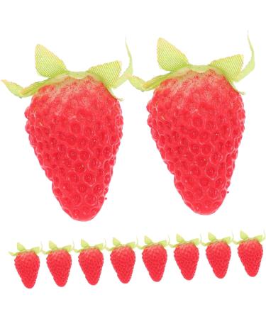ABOOFAN 20 Pcs Simulated Strawberry Model Home Decor Fruit Artificial Strawberry Model Strawberry Ornament Simulation Strawberry Avocado Faux Strawberries Ornaments Fake Strawberries Pvc As Shownx2pcs 3.80X2.50X1.50CMx2pcs - Buy Online on SooperMarket.com