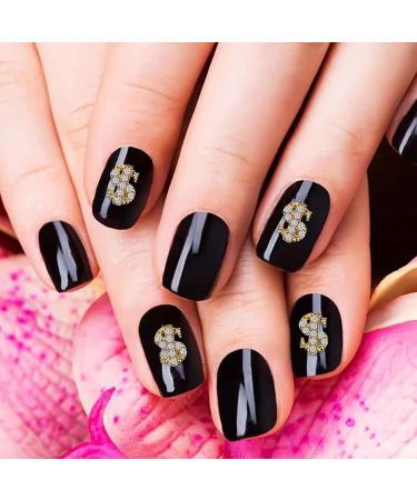 RUNRAYAY 40Pcs 3D Dollar Sign Nail Art Charms with Rhinestones Gold Nail Studs Diamonds for Nail Art Accessories Retro Nail Jewelry Decoration for DIY Crafts Nail Decor - Buy Online on SooperMarket.com