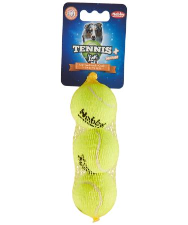 Nobby Tennis Ball with Squeaker S 5.0 cm 1 Pack (3 Pieces) Plain Small