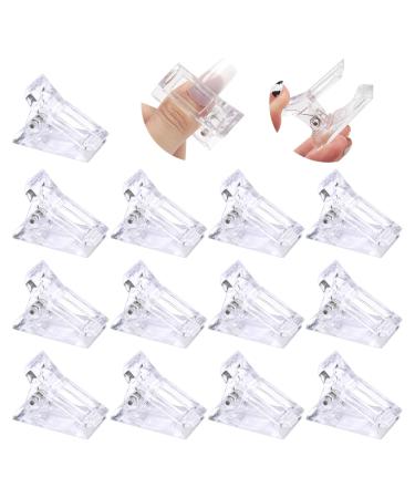 Sularpek 13 Pcs Nail Tips Clip, Gel Nail Clamps Finger Extension UV LED Clip, Quick Building Nail Extension Clamps for Finger DIY Manicure Nail Art Tool 13Pcs