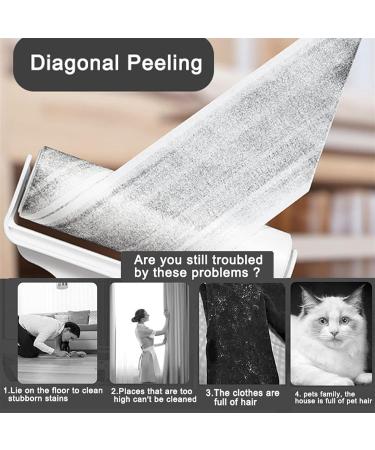 Long Handle Hair Sticking Device & Lint Roller - Effective Pet Hair Remover | Extended Sticky Roller for Floors & Clothes - Buy Online on SooperMarket.com