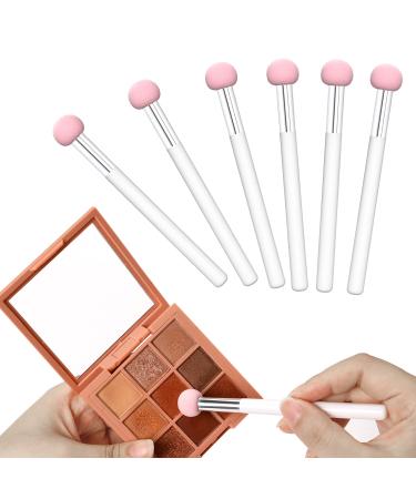 6 Pcs Makeup Sponges for Foundation Mushroom Makeup Puff Sponge with Handle Sponge Powder Brush Concealer Sponge Makeup Brush Eye Makeup Applicator Eyeshadow Brushes for Women Girls pink
