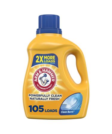 Arm & Hammer Clean Burst, 105 Loads Liquid Laundry Detergent, 105 Fl oz