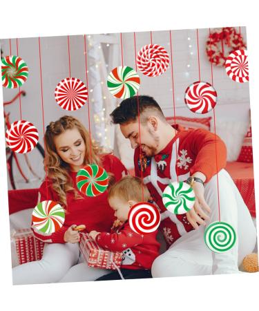 OFFSCH 24 Sheets Christmas Candy Decorations Christmas Tree Pendants Christmas Hanging Candies Manual Label - Buy Online on SooperMarket.com