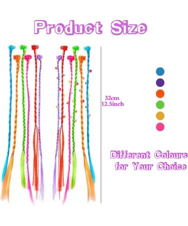 36 PCS Kids Coloured Hair Extensions with Hair Clips Hair Styling Accessories Kids Hair Accessories for Teenage Girls Hair Braids Extensions - Buy Online on SooperMarket.com
