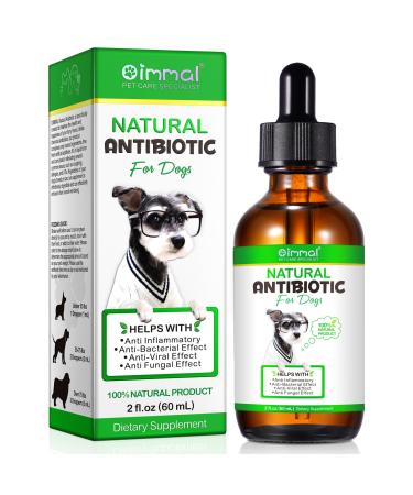 Antibiotics for Dogs Dog Supplement Drops Supports Dogs Allergy Relief Dogs Skin Itch Relief Kennel Cough UTI and Ear Infection - Pet Health Supplement Dog Multivitamin Bacon Flavor - 2 Fl Oz