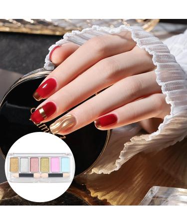Chrome Nail Powder Set - 6 Colors for Shiny, Holographic Nail Art - Buy Online on SooperMarket.com