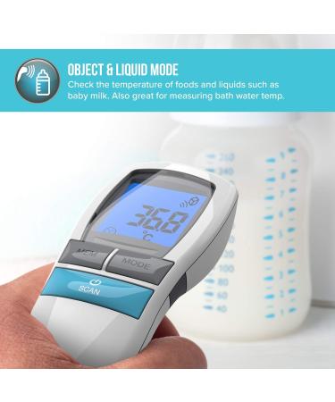 HoMedics No Touch Infrared Thermometer - Non-Contact Forehead Temperature Reader | Instant Measurement, LCD Display, Fever Alarm | Night Mode, Auto-Off | 2yr Guarantee - TE-200 - Buy Online on SooperMarket.com