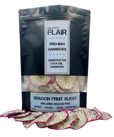 Dried Dragon Fruit Slices - Premium Dehydrated Cocktail Garnishes - 14 Servings (50g Approx)