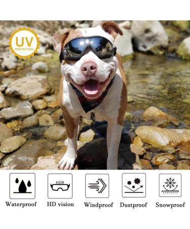 Tsathoggua Dog Goggles Dog Sunglasses with Elastic Strap UV Pet Goggles Protect Dog's Eyes for UV Wind Dust and Fog Medium/Large Breed - Buy Online on SooperMarket.com