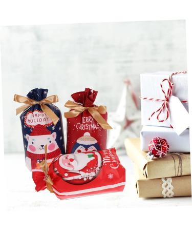 PLAFOPE Chrismas Bags 50pcs Christmas Drawstring Bag Candy Bags Holiday Santa Bag Drawstring Candy Bag Child Bag Food - Buy Online on SooperMarket.com