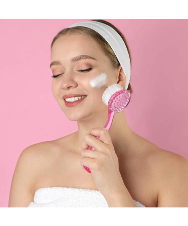 6-Piece Facial Cleansing Brush Set with Soft Bristles - Exfoliating Face Brush for Makeup and Skincare Removal - Buy Online on SooperMarket.com