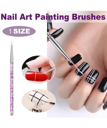 Famidiqgo Nail Stamper & Art Brush Set - French Tip Clear Silicone Nail Stamp with Scraper & Pen for DIY Nail Art - Buy Online on SooperMarket.com