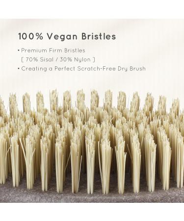 ECOED Vegan Bristle Back Bath Brush with Coffee & Wheat Straw Handle - Shower Body Scrubber for Men & Women - Buy Online on SooperMarket.com