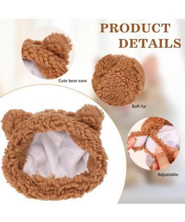 WLLHYF Cute Cat Winter Warm Bear Hat Soft Comfortable Adjustable Small Pet Headwear Costume Clothes for Cat Kitten Puppy Dog(Brown) - Buy Online on SooperMarket.com