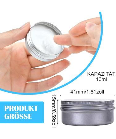 Aluminium Jar Travel Cream Jar with Lid Aluminium Empty Jar Cream Jar Empty Jar for Lip Balm Cosmetic Cream Mini Candles - Buy Online on SooperMarket.com