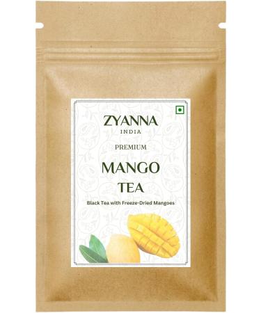 Zyanna Mango Green Tea 100g/3.53oz - 50 Cups Premium Loose Leaf Decaf Herbal Tea Dried Mango Natural Ingredients Eco-Friendly Packing Whole Leaf Brew Hot or Iced - Buy Online on SooperMarket.com