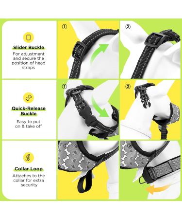BONTHEE Dog Muzzle Soft Mesh Muzzles for Small Medium Large Sized Dogs Muzzle for Dogs to Prevent Biting Breathable Puppy Muzzle for Scavenging Grooming Biting Chewing and Licking - Buy Online on SooperMarket.com