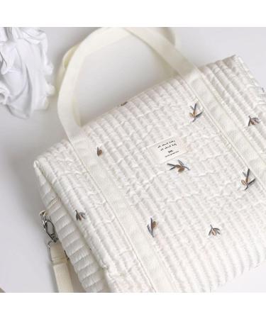 NewDVMMSS Soft Cotton Diaper Bag Carrier | Embroidered Children's Room Storage & Toy Organizer for Travel - Buy Online on SooperMarket.com