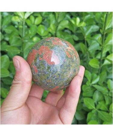 Natural Crystal Rough Natural Sphere Natural Green Flower Crystal Quartz Epidote Stone Ball Sphere 1pc for Decoration Gift Decoration feng Shui. 60-70mm - Buy Online on SooperMarket.com