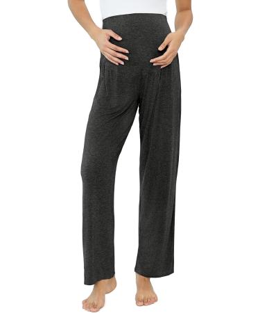 Amorbella Women's Maternity Sweatpants - Long Yoga/Pajama/Lounge Pants - Charcoal - Size S - Buy Online on SooperMarket.com