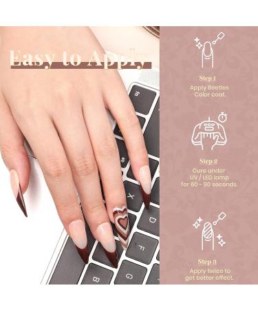 Beetles Coffee Cafe Collection Gel Nail Polish Set - Autumn Winter Neutral Beige Mauve Colors - Manicure Kit with LED Lamp - Soak Off Gel Gifts - Buy Online on SooperMarket.com