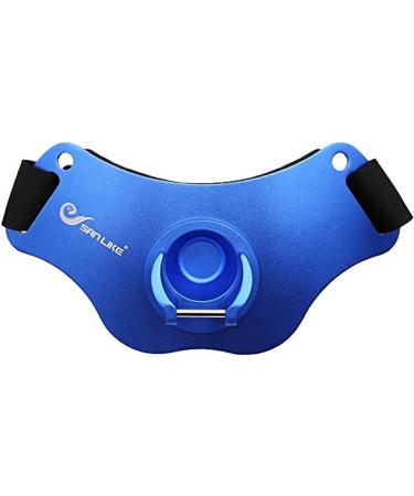 SAN LIKE Fishing Belt Aluminum Fight Belt - Adjustable Aluminum/Carbon Fiber Waist Fighting Belt Rod Holder Stand-up Offshore Gimbal Padded Fishing Pole Belt(Blue)