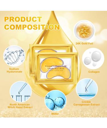 URAQT Under Eye Treatment Masks - 10 Pairs Natural Eye Gel Patches for Wrinkles, Eye Bags, and Dark Circles - Buy Online on SooperMarket.com