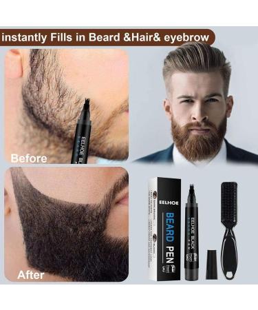 Nevay Bart Fill Pencil Set - Waterproof Beard & Mustache Coloring Tool | Deluxe Fill Pin & Brush for Realistic Contouring - Buy Online on SooperMarket.com