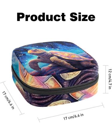Color Turtle Galaxy Menstrual Cup Pouch - Portable Period Storage Bag for Women and Girls | Multi-colored - 1 Pack - Buy Online on SooperMarket.com