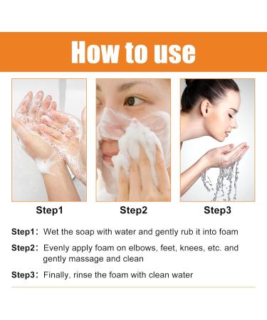 Orange Vitamin C Smoothing Soap Dark Spot Remover Soap Moisturizing Handmade Soap Bar for Body & Face Skin Brightening Soap Reduce Acne Blackheads Dark Spot - Buy Online on SooperMarket.com