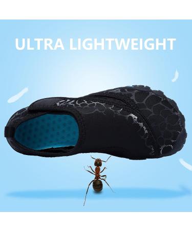 Kids Water Shoes | Lightweight Comfort Sole | Slip-on Aqua Shoes | 5 Toe Socks | Black - Buy Online on SooperMarket.com