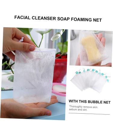 Baluue 10pcs Soap Foaming Net Exfoliating Mesh Soap Saver Mesh Net Foaming Soap White Pp - Buy Online on SooperMarket.com