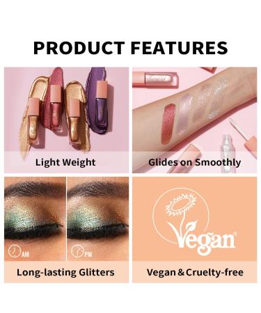Oulac Liquid Eyeshadow Glitter - Vegan Friendly Shimmer Makeup 5.4g Jupiter (09) | Non-Alcoholic & Non-Fatty - Buy Online on SooperMarket.com