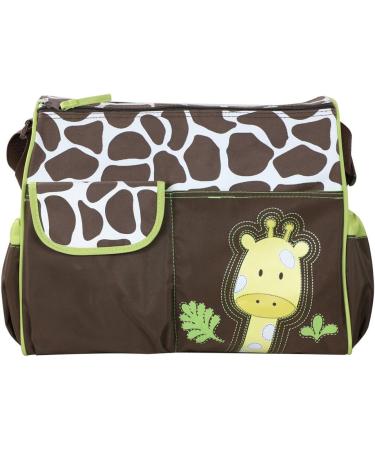 Accessotech Waterproof Baby Diaper Nappy Mummy Changing Handbag Shoulder Bag with Mat Travel (Giraffe Green) - Buy Online on SooperMarket.com